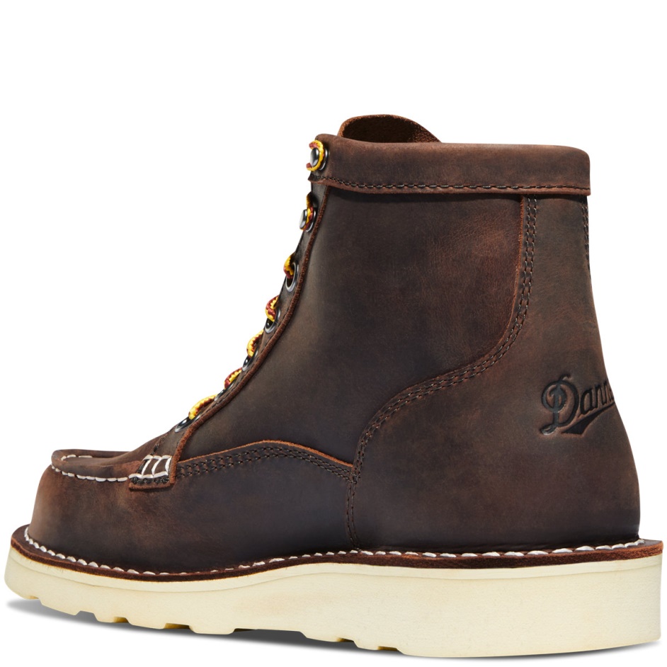 Women's Bull Run Moc Toe 6 Brown Steel Toe Danner